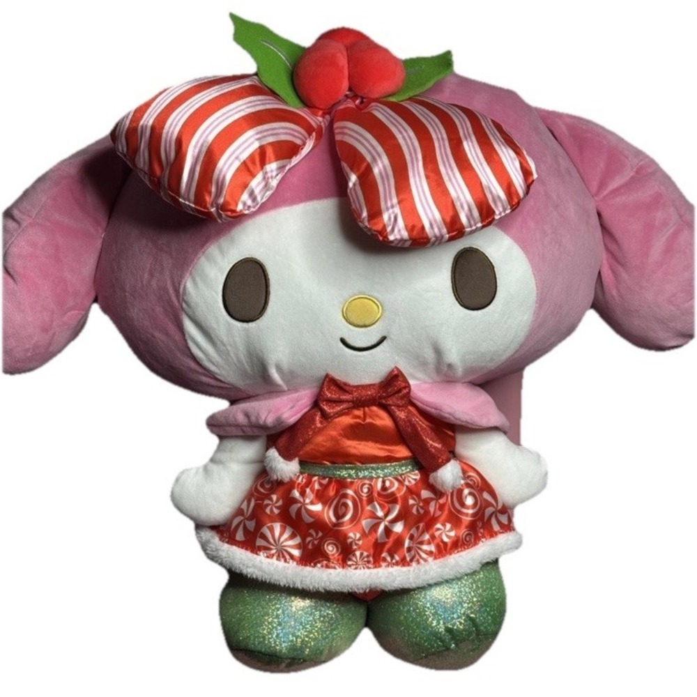 Hello‎ Kitty Sanrio My Melody Christmas Holiday Mistletoe Jumbo Large Plush Gift